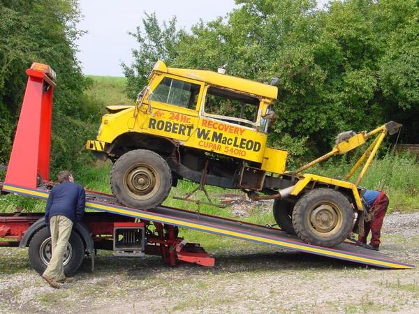 Arriving on a truck